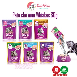 [Hộp 28gói] Thức ăn Pate Whiskas 85g Dành cho mèo - CutePets