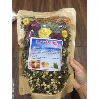 Trà Sâm Dứa Thanh Nhiệt Mát Gan Dễ Ngủ Thơm Ngon Gói 500g