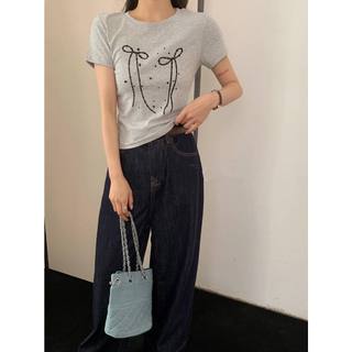 Áo babytee nơ sa kim 3 màu Aholic