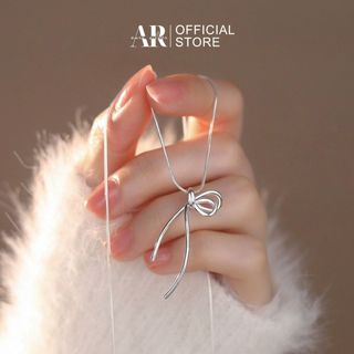 Dây chuyền nơ Aura Silver vòng cổ nữ Bowy bạc 925 - DC42