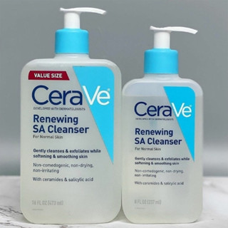 Sữa Rửa Mặt Cerave Renewing SA Cleaser dành cho da mụn 237ml / 473ml hàng Mỹ