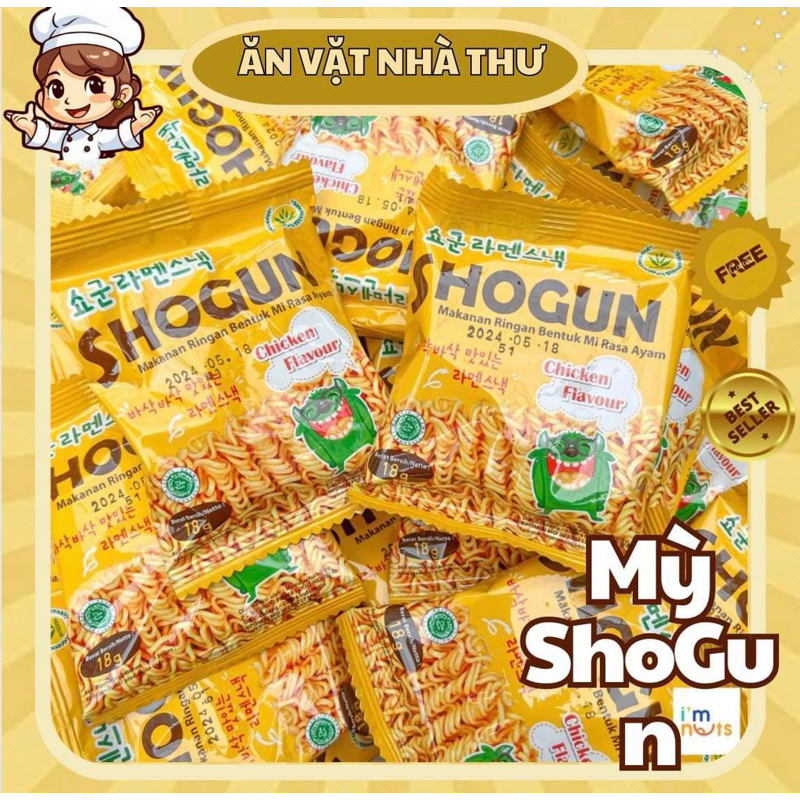 Mì Tôm Trẻ Em Ăn Liền Hàn Quốc SHOGUN Vị Gà SIÊU HOT, đồ ăn vặt