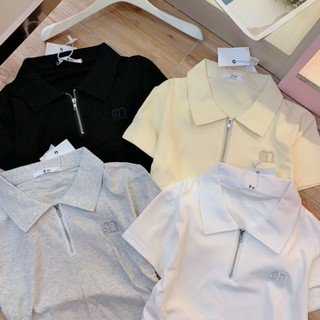 ÁO THUN CỔ BẺ PHOM CROPTOP QC