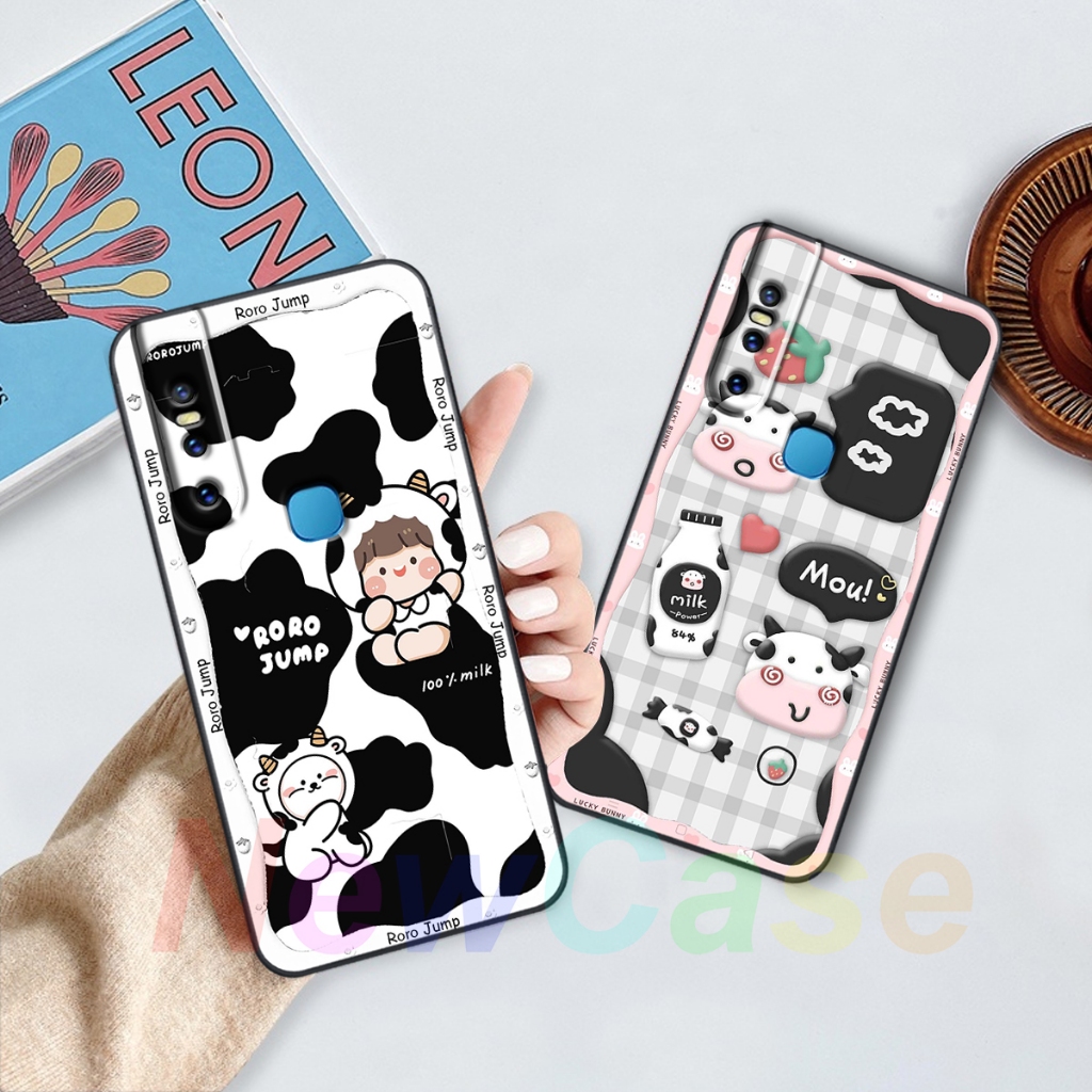 Ốp lưng Vivo V15 / V15 Pro in hình gấu cute,bò sữa 3D cute dễ thương bảo vệ điện thoại