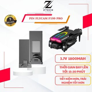 Pin flycam drone f199 pro max dung lượng 3.7v 1800mah bay 15-20 phút, máy bay điều khiển từ xa ztechflycam