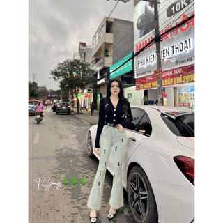 Quần Jeans nữ ống loe co giãn, quần bò ống đứng cạp cao Y.XL QCL1 LuciK Shop QD0015
