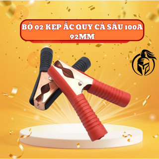 Bộ 02 kẹp cá sấu 100a 92mm- kẹp ắc quy
