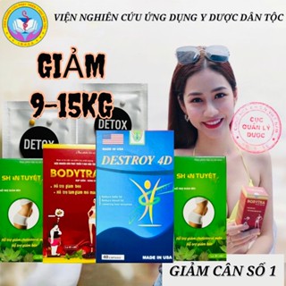Giảm Cân Đặc Biệt Cao Cấp Giảm Nhanh Kết Hợp Bodytra Destroy Shan tuyết Detox Hiệu Quả Ngay Lần Đầu giảm 10kg