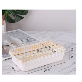 (Lốc 50c) Hộp nhựa Chữ Nhật, Hộp Kẻ Karo, sọc Caro Nắp Pet trong suốt