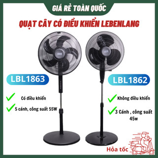 Quạt cây - Quạt điện Lebenlang LBL1863 / LBL1862 có điều khiển - công suất mạnh hàng nhập khẩu Đức Bảo hành 24 tháng