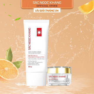 ✅ combo kem dưỡng da ban đêm sắc ngọc khang 10g + kem chống nắng sắc ngọc khang spf 50 pa++++