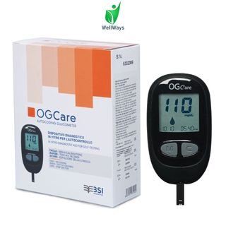 Máy đo đường huyết test thử tiểu đường tại nhà BSI OGCare lấy mẫu cực nhanh chỉ 0,1s