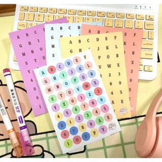 Decal bảng chữ cái, nhãn dán chữ cái và chữ sô, sticker chữ cái ABC