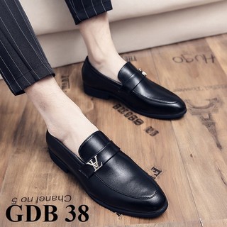 Giầy lười nam{ Công sở đính mác Lv sang trọng lịch lãm}-GDB 38