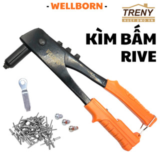 WELLBORN - Kìm bắn đinh rút, kìm bấm rive, kìm rút đinh tán 3 đầu đinh, kìm rút đinh tán, chính hãng cao cấp