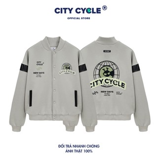  Áo Khoác Varsity Local Brand New Days City Cycle 2 lớp nỉ phối da oversize nam nữ form rộng 