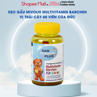 Kẹo gấu Mivolis Vị Trái Cây 60 Viên của Đức bổ sung vitamin, khoáng chất thiết yếu cho trẻ | ALIA