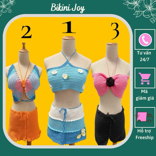 Set bikini đi biển len móc thủ công nhiều kiểu hot trend 2024