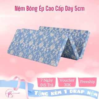 Nệm bông ép cao cấp gấp 3 dày 5cm đủ size