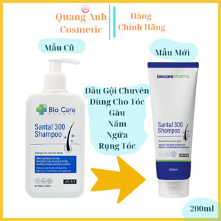 Biocare dầu gội thảo dược bio care phalmar nấm và gàu ngăn rụng tóc santal 300 tuýp 200ml