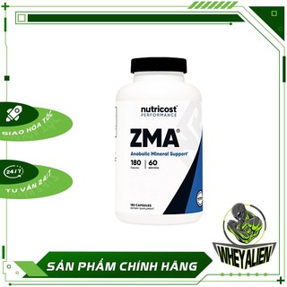 Zma nutricost thực phẩm bổ sung tăng sinh lý giảm stress và phát triển cơ bắp 180 viên