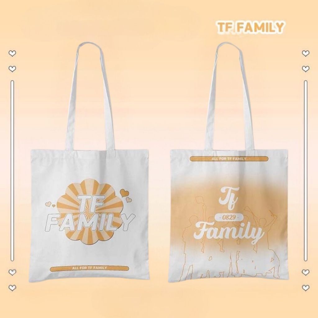 Túi tote in hình TF Gia tộc TF3 Family xinh xắn đáng yêu tiện lợi đeo đi học đi chơi
