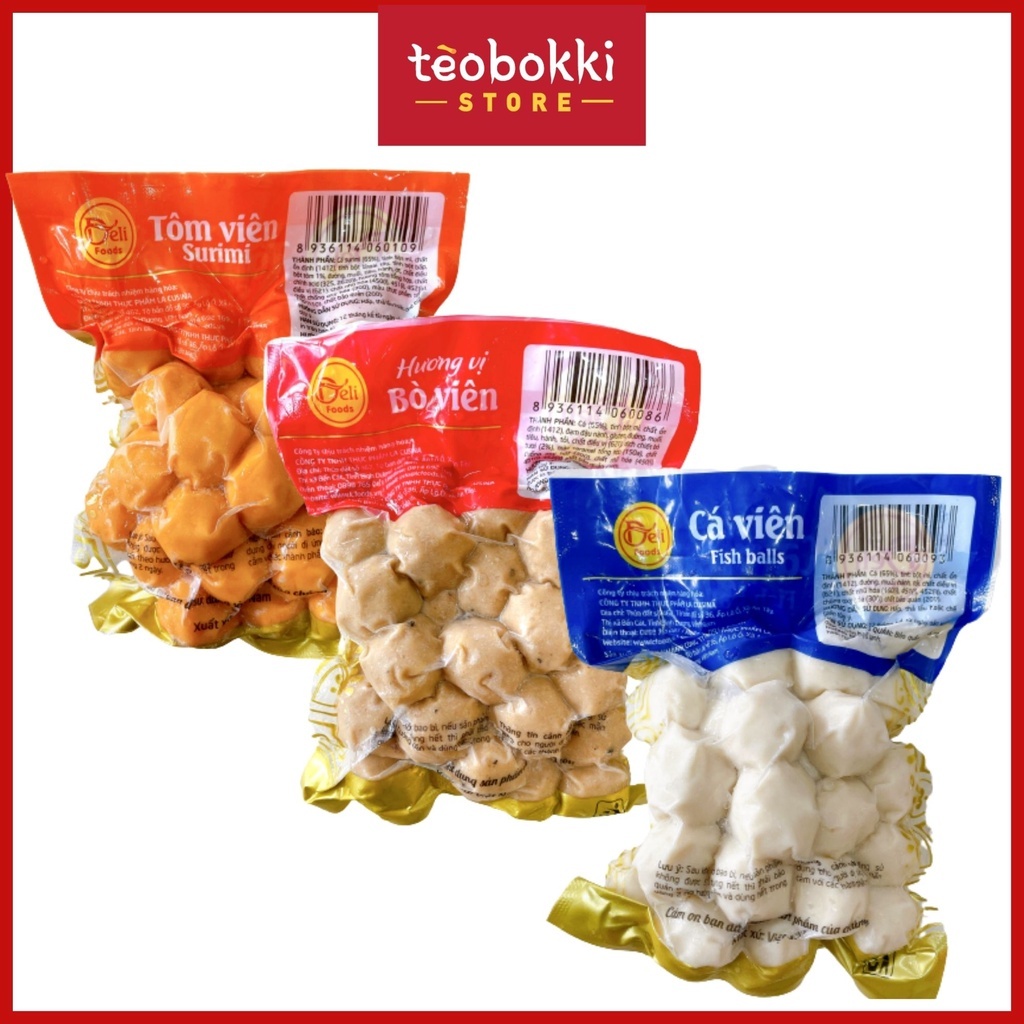 [SHIP HCM] Cá viên, tôm viên, bò viên Deli Foods 200g, 500g