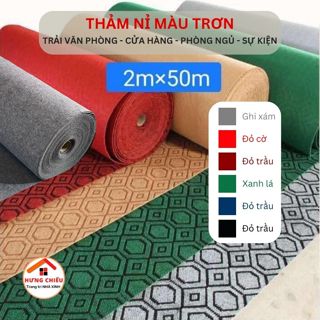 Thảm nỉ trải sàn hoa văn dày, trơn thảm trải văn phòng sự kiện chống trơn trượt - Hưng Chiếu