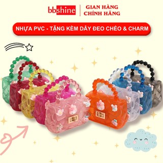 Túi xách cho bé gái nhựa trong suốt cao cấp BBShine, Túi đeo chéo cho bé tặng kèm sticker dáng mini đáng yêu - TX041