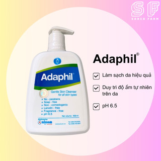 Adaphil 500ml sữa rữa mặt gamma cho da nhạy cảm, da mụn