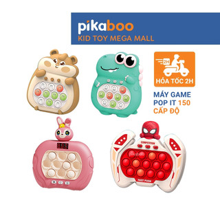 Pop it điện tử Pikaboo Đồ chơi máy chơi game bản mới bấm nút theo đèn nhạc với 4 giúp luyện phản xạ
