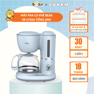 Máy Pha Cà Phê Mini Bear Nhỏ Gọn Tiện Dụng Pha Trà Pha Coffee Tự Động Giữ Ấm Loại Bỏ Cặn SB-CF06A