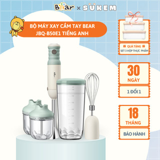 Bộ Máy Xay Bear Đa Năng Xay Ăn Dặm, Xay Cháo, Xay Tỏi Ớt, Đánh Trứng Cầm Tay Tiện Lợi JBQ-B50E1