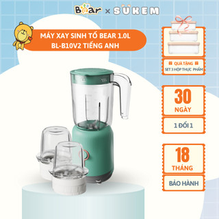 Máy Xay Sinh Tố Đa Năng 3 Cối BEAR Xay Thịt, Xay Đồ Khô, Xay Đồ Ăn Dặm Công Suất Lớn BL-B10V2