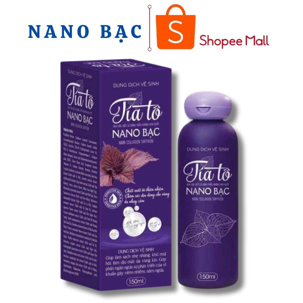 Dung dịch vệ sinh tía tô nano bạc 150ml