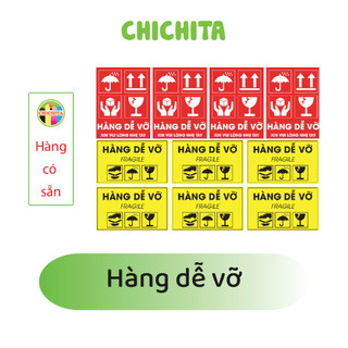 (Có sẵn) Decan, tem dán hàng dễ vỡ, xin nhẹ tay CHICHITA