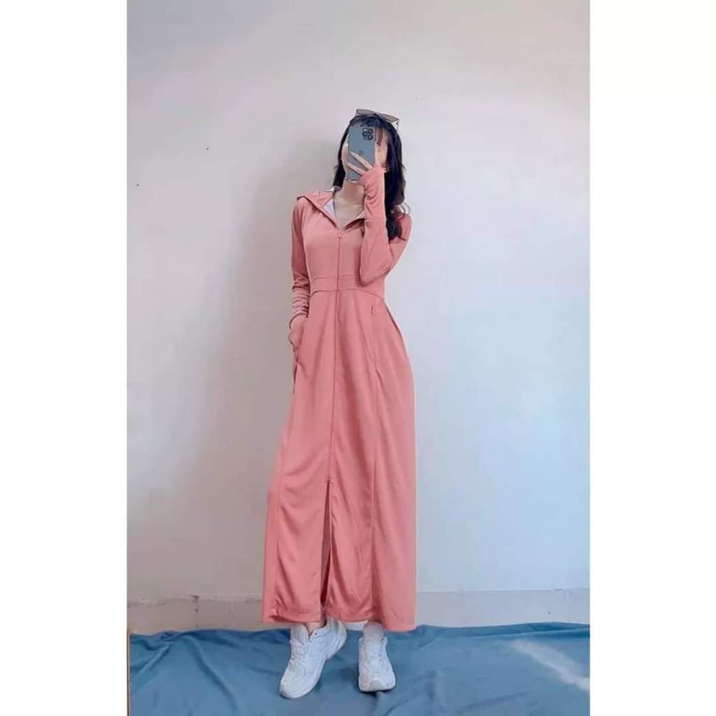 [Quà Tặng Bộ Găng Tay]Áo Chống Nắng toàn thân nữ 2 Lớp Dáng Dài Thế Hệ Mới, váy chống nắng choàng liền thân chống tia UV | BigBuy360 - bigbuy360.vn