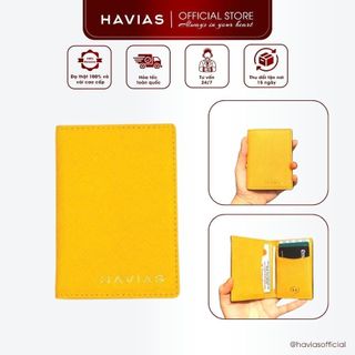 GAPPLE HAVIAS ví đứng mini unisex nam nữ nhiều màu siêu thời trang da bò thật