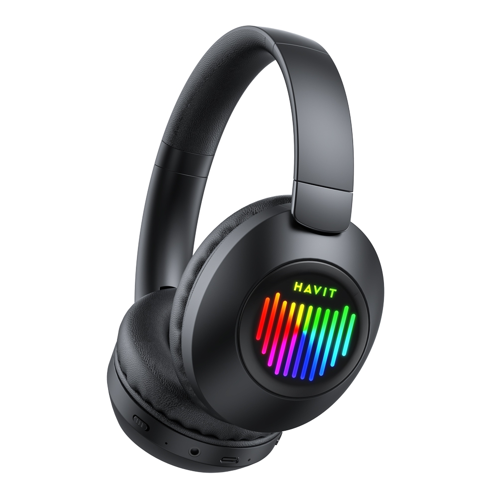 Tai nghe Bluetooth Headphone Havit H663BT Pin 26 tiếng | Kết Nối 2 Thiết Bị | Led RGB Bluetooth 5.3 | BigBuy360 - bigbuy360.vn