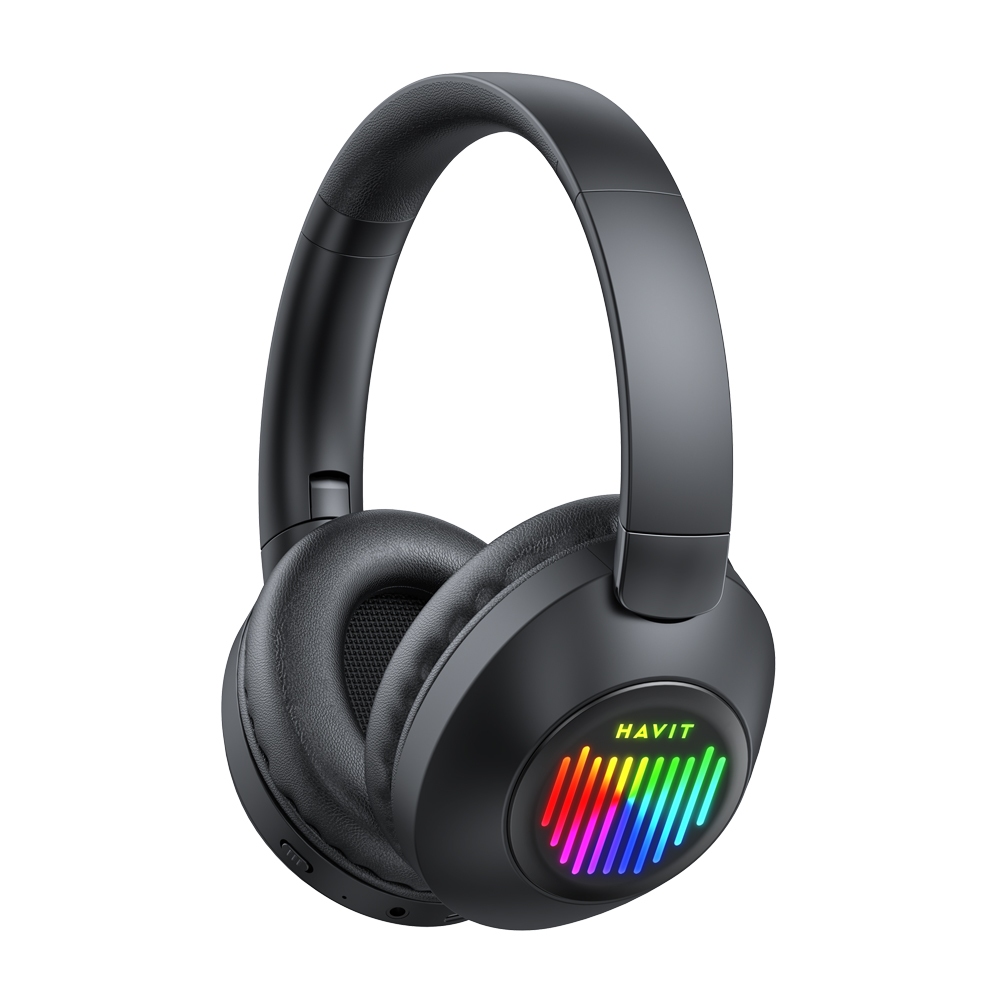 Tai nghe Bluetooth Headphone Havit H663BT Pin 26 tiếng | Kết Nối 2 Thiết Bị | Led RGB Bluetooth 5.3 | BigBuy360 - bigbuy360.vn