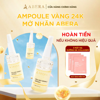 Tinh chất Vàng 24k Ampoule Abera  - Hỗ Trợ Làm Mờ Nhăn - Tặng 03 Mặt Nạ Nhau Thai Cừu