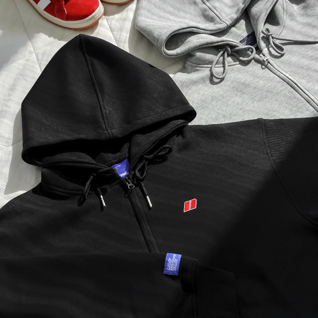 Áo Hoodie Zip Minimal NOCTURNAL Vải 2 Da Chống Nắng Tốt Hindless Fabric Unisex Local Brand | BigBuy360 - bigbuy360.vn