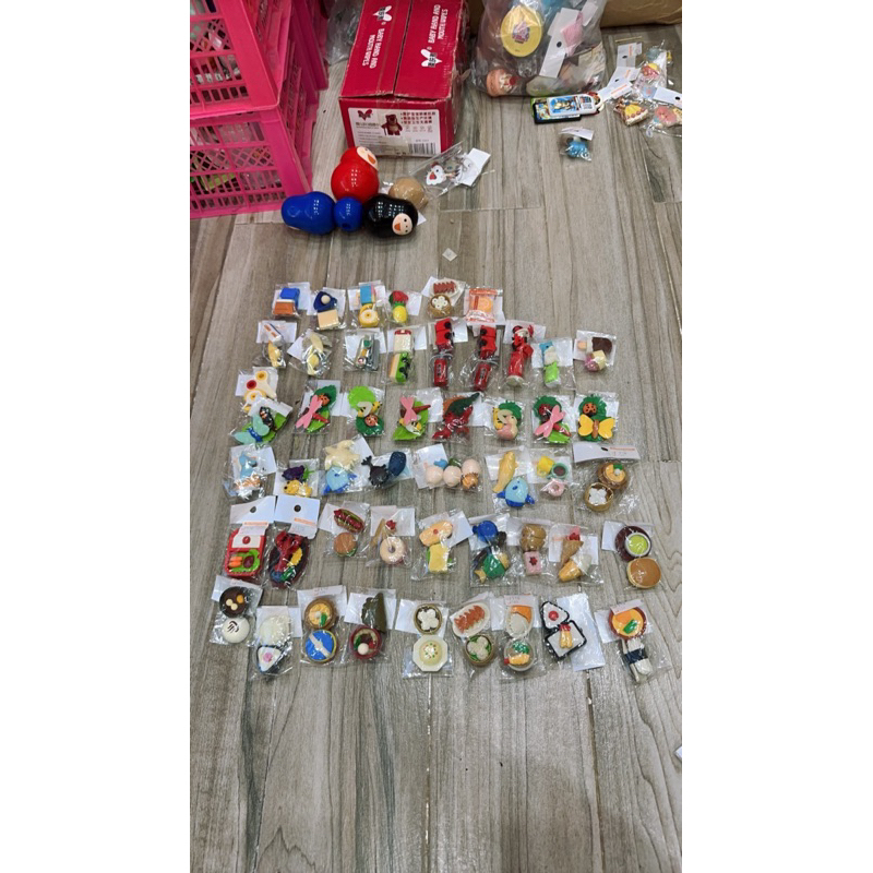 Mô phỏng thức ăn, đồ ăn,vật dụng,con vật dạng gôm Nhật