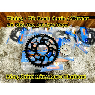 Nhông + Dĩa Recto Dành Cho Xe Sonic / Winner V1 V2 V3 ( Đủ Size 36T - 46T ) Hàng Chính Hãng Thailand >>>>