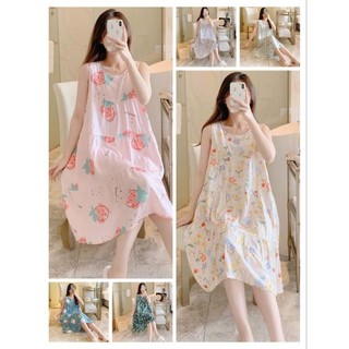 MT13 Váy lanh bầu sát nách ❤váy ngủ sát nách nữ❤váy ngủ vải lanh nữ mát lạnh