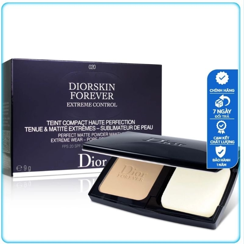 [ CHÍNH HÃNG] Phấn Phủ Dior Dạng Nén Giúp Làm Mịn, Sáng Da &amp; Kháng Nước Dior Forever Natural