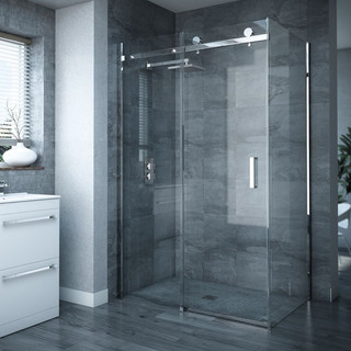 Bộ lùa phòng tắm kính, cửa kính lùa treo ray, bộ cửa lùa 10x30