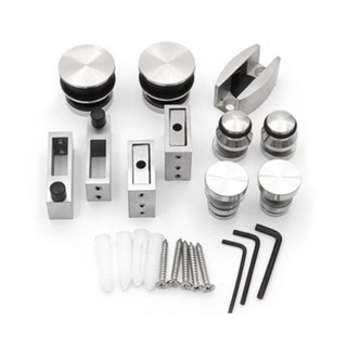 Bộ lùa phòng tắm kính, cửa kính lùa treo ray, bộ cửa lùa 10x30