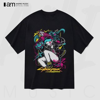 Áo thun Unisex Cyberpunk: Edgerunners Rebecca Oversized 100% Cotton ngắn tay