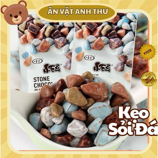 Kẹo sỏi đá socola sữa, kẹo nhai viên sỏi đá sắc màu